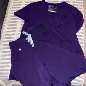 Figs XXS Purple Jam Jogger Scrub Set